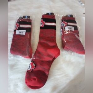 For Bare Feet 3 pair logo socks NEW